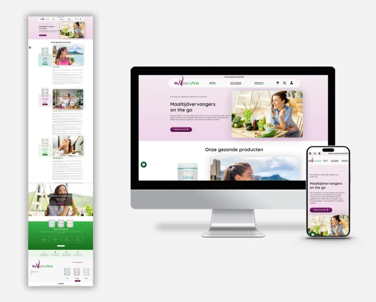 Myvitalityfirst web design